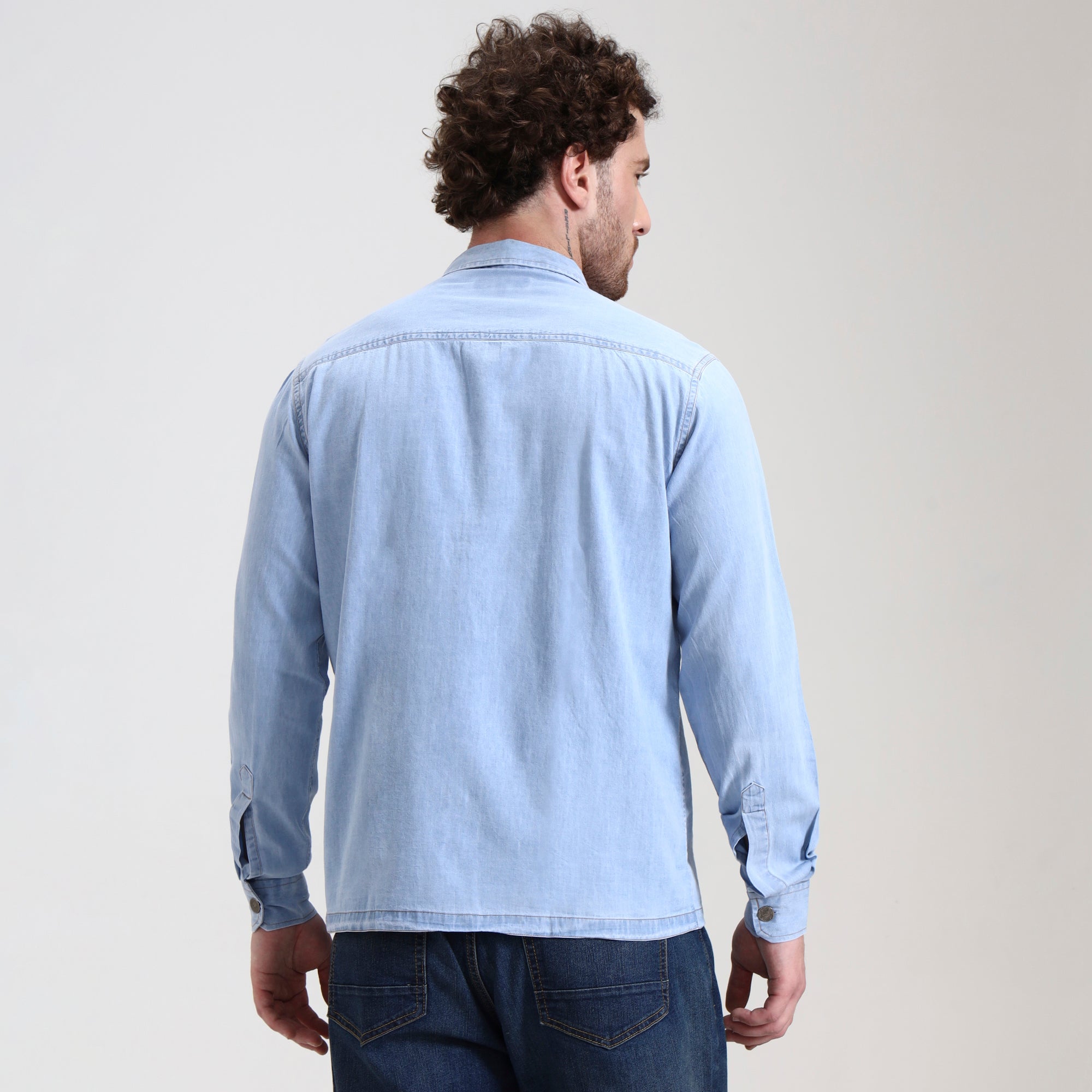 Regular Fit Skyline Denim Overshirt