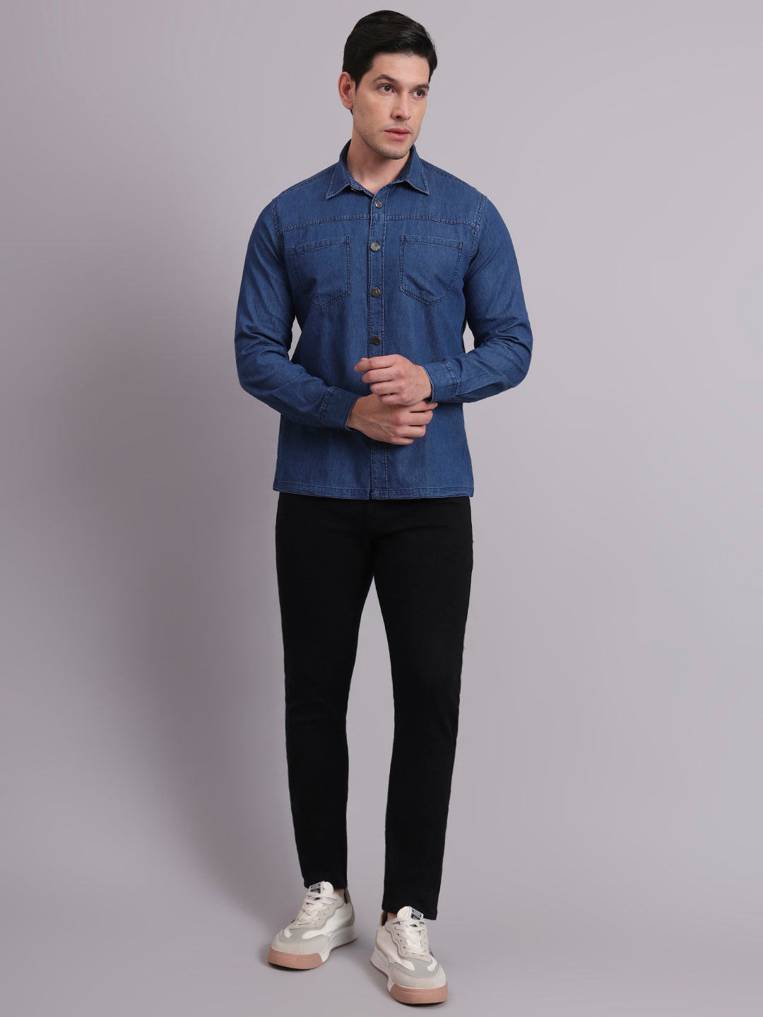 Blanford Charcoal Denim Shirt
