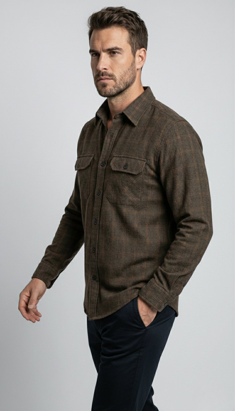BLANFORD WALNUT CHECK SHIRT