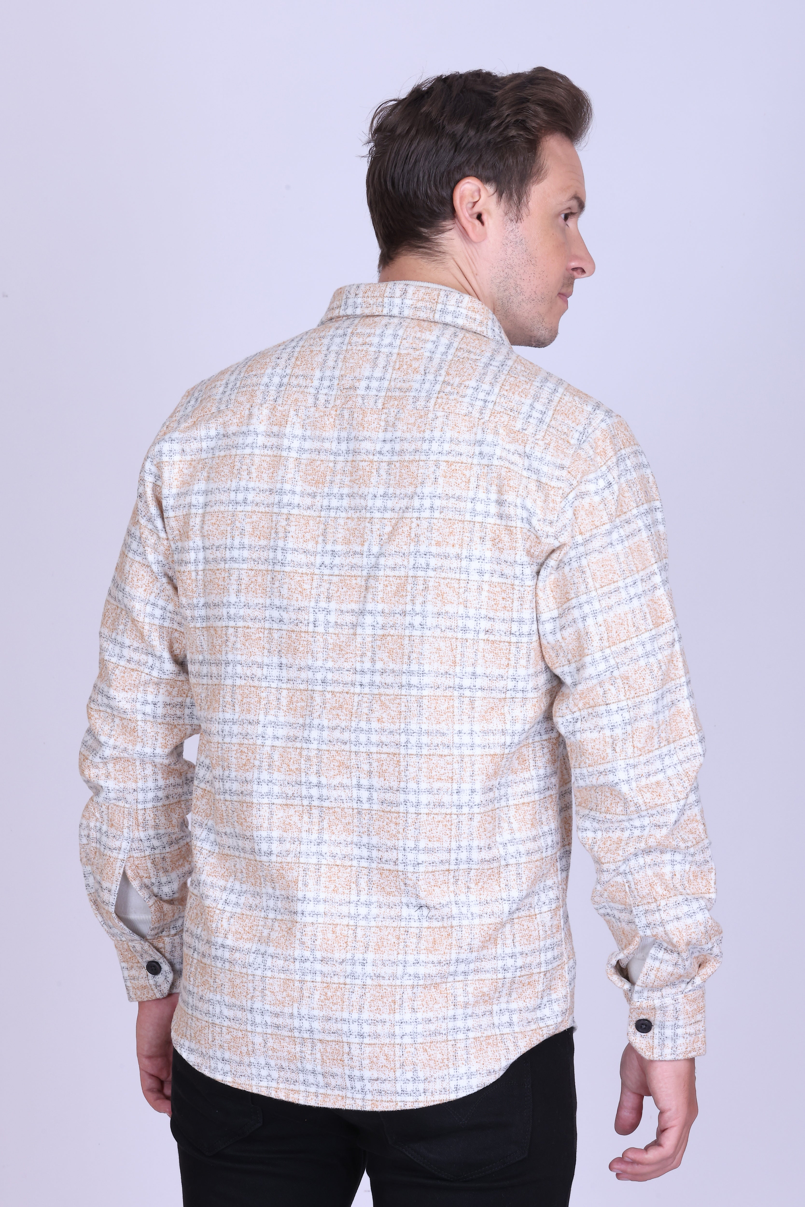 Clay Check Wool Shacket