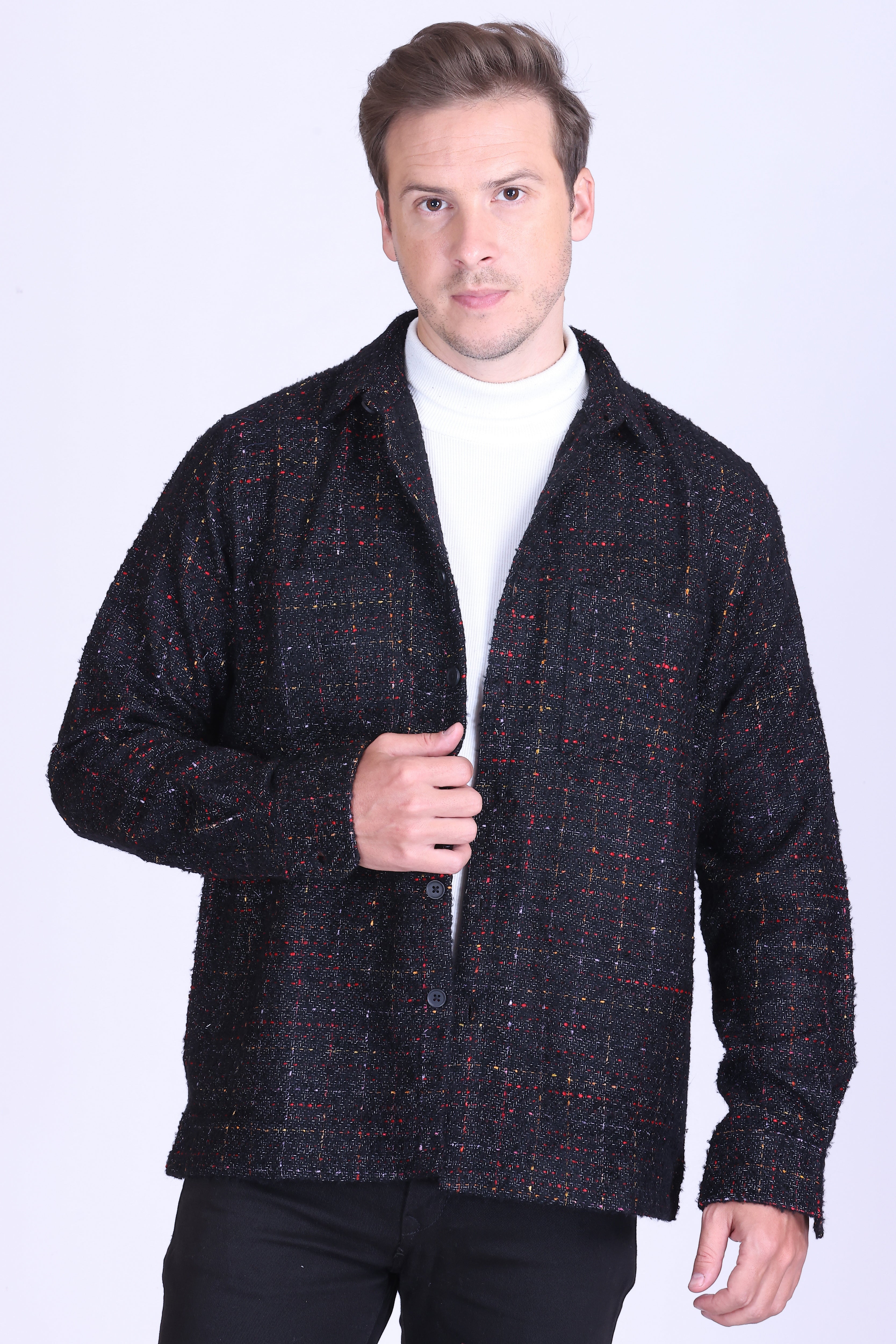 Blackstone Texture Wool-Blend Shacket
