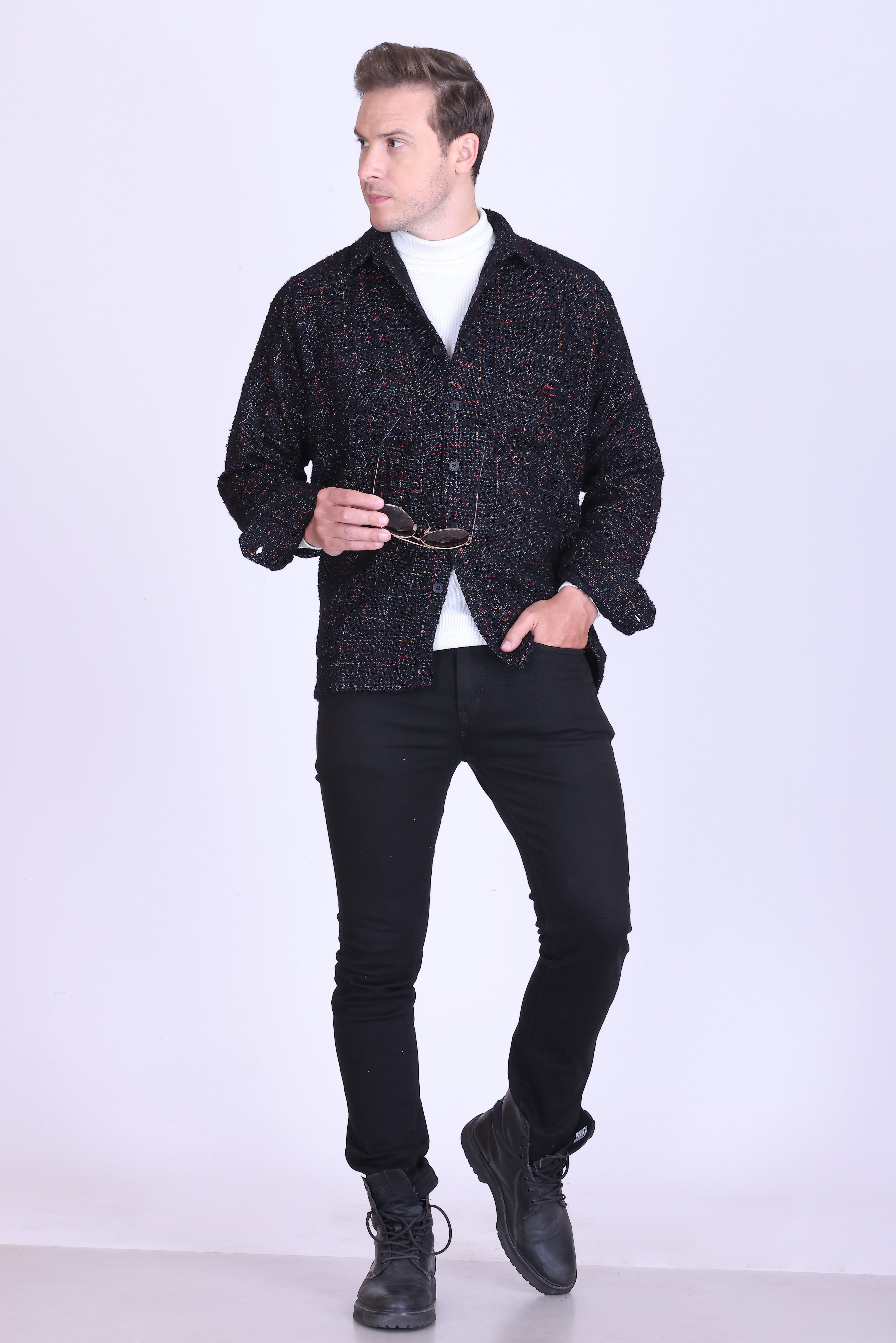 Blackstone Texture Wool-Blend Shacket