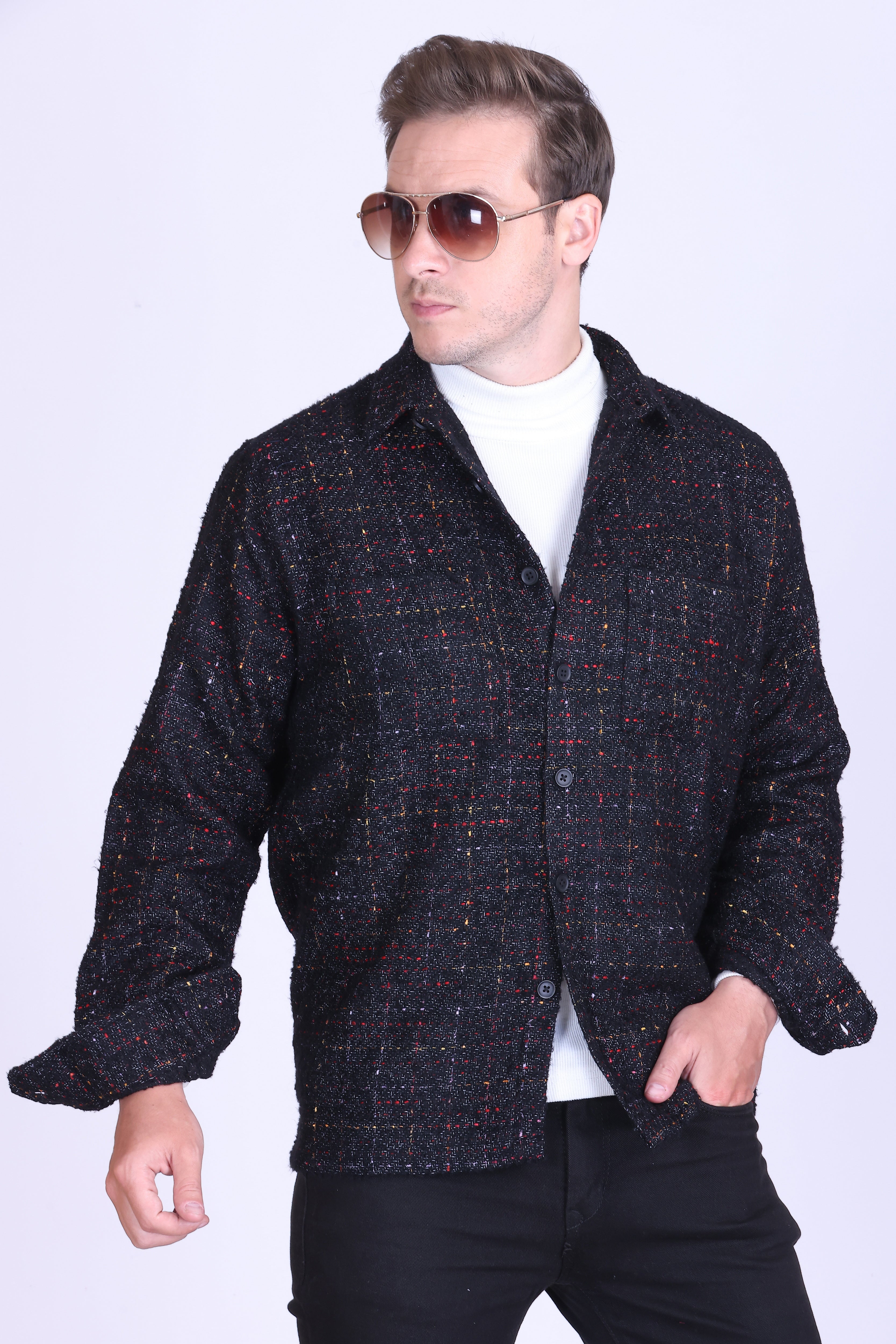 Blackstone Texture Wool-Blend Shacket