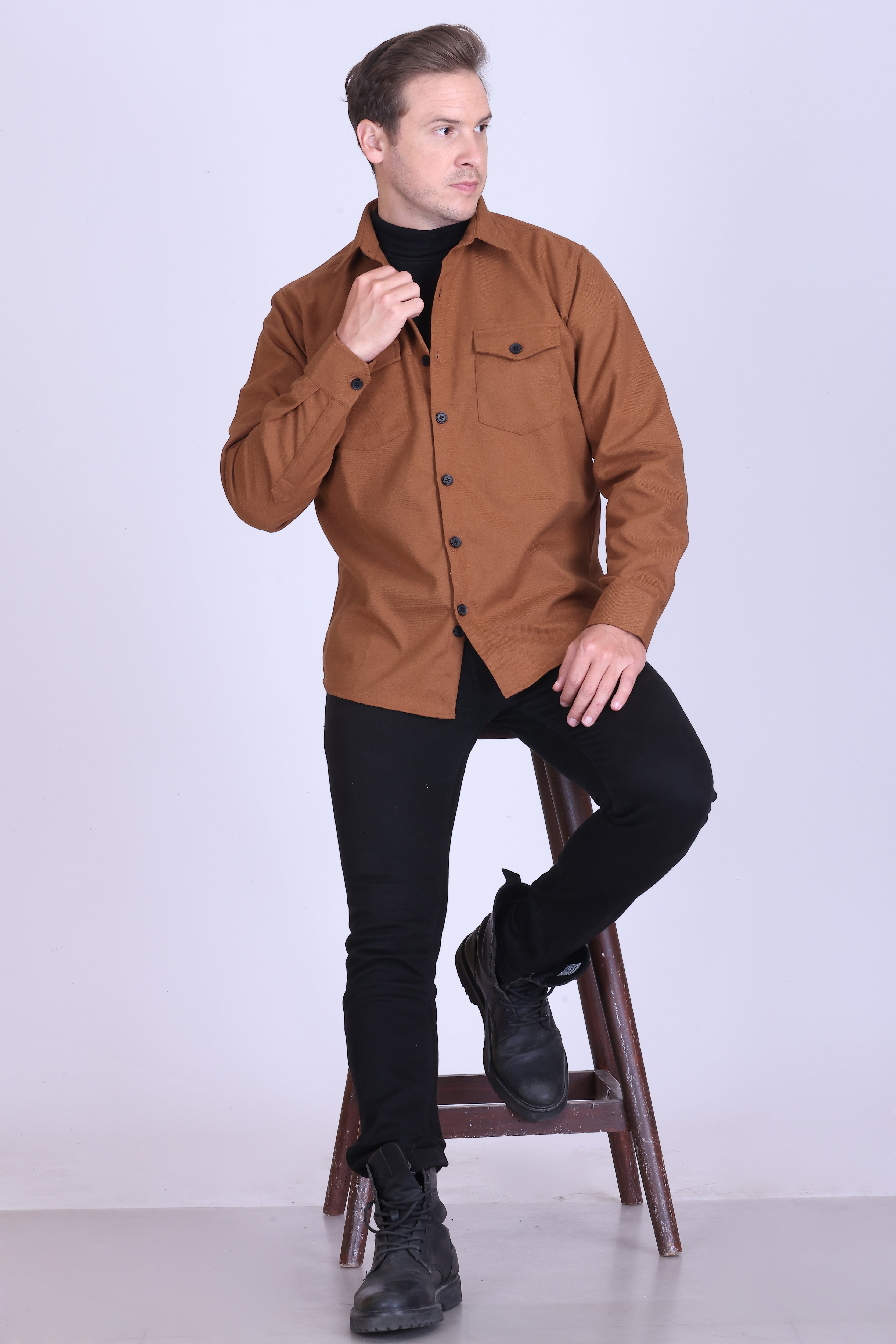 Caramel Twill Overshirt