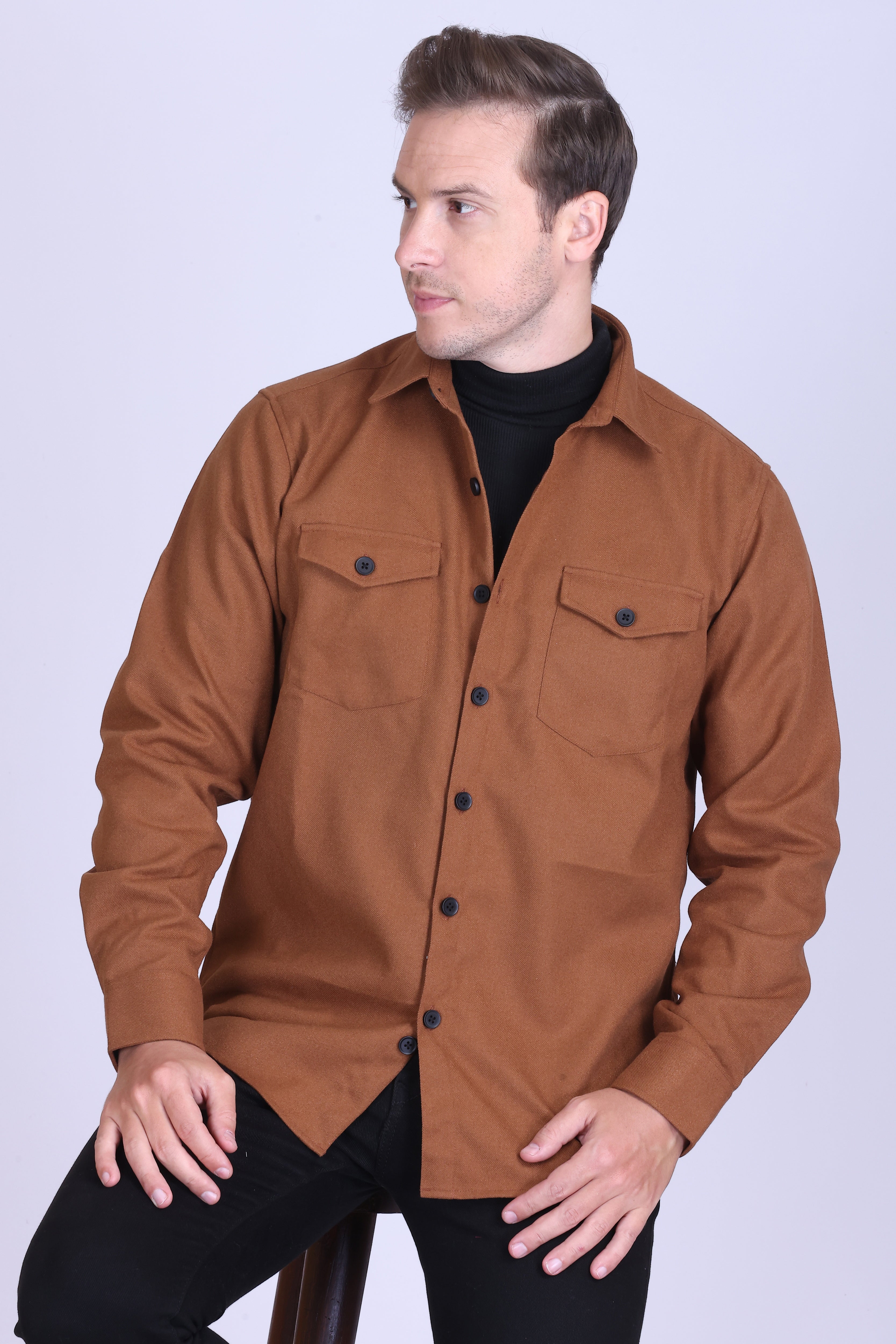 Caramel Twill Overshirt
