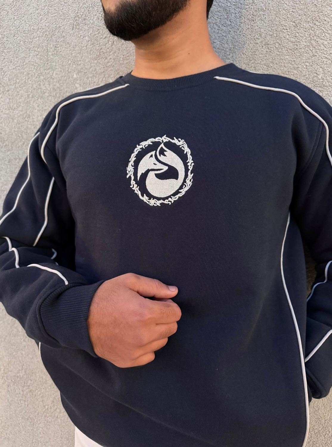 Navyline Crest Sweatshirt