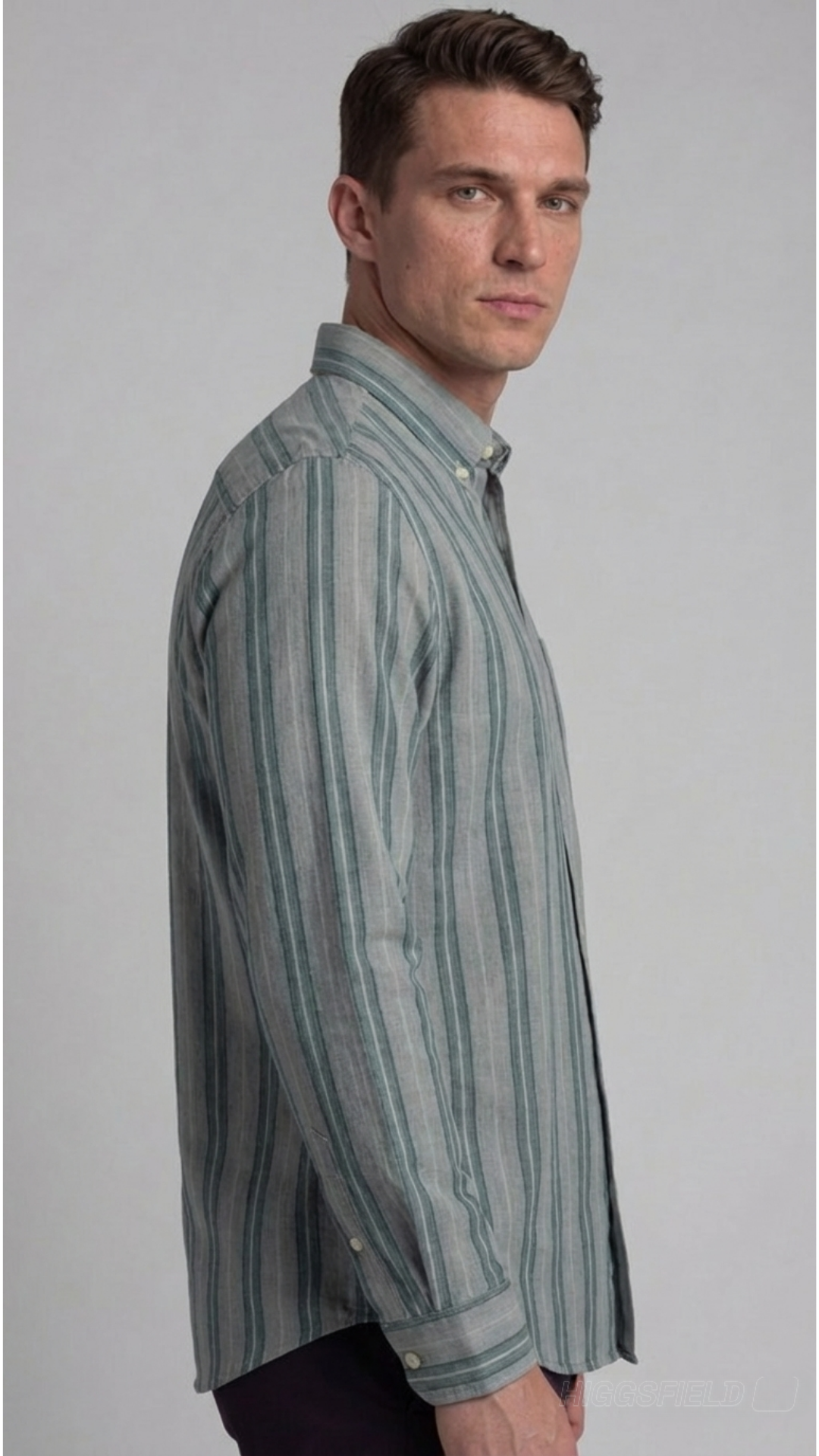Grey striped shirt