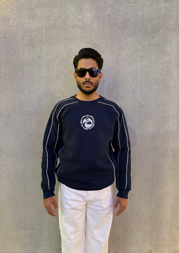 Navyline Crest Sweatshirt