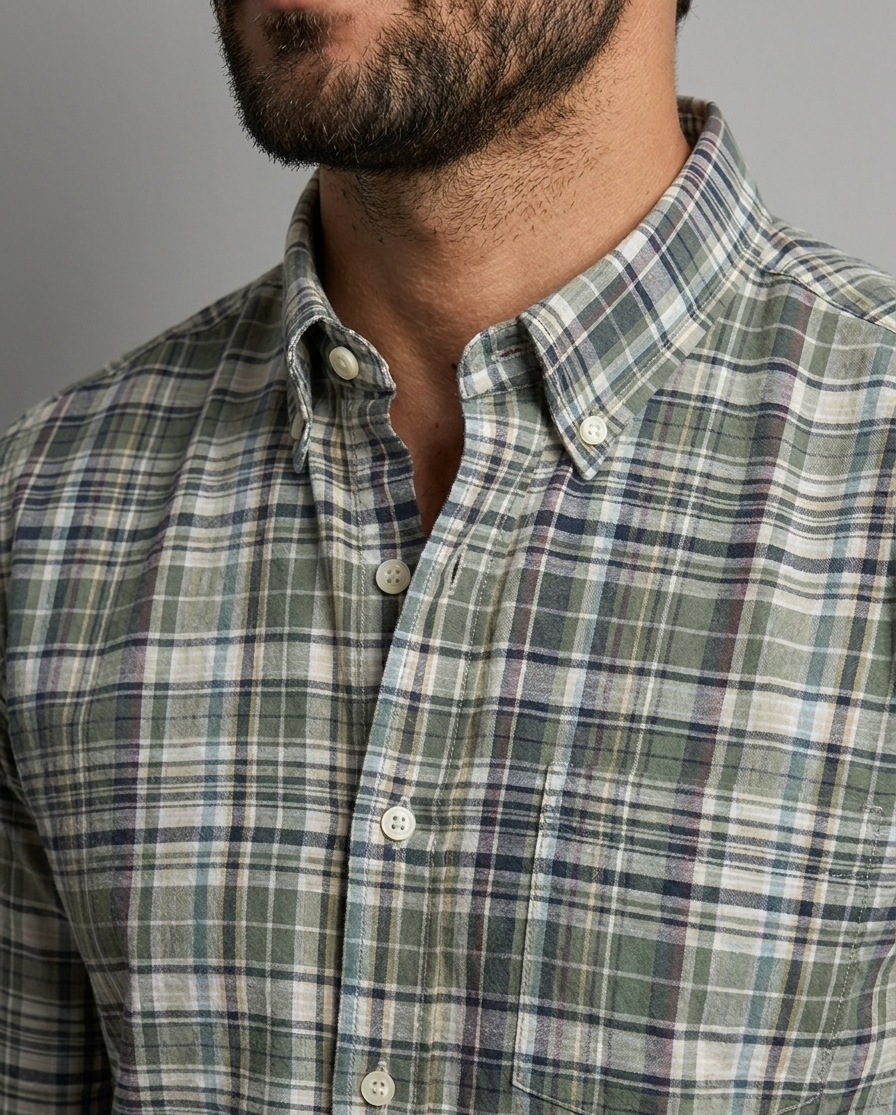 Green Heritage Cotton Check Shirt