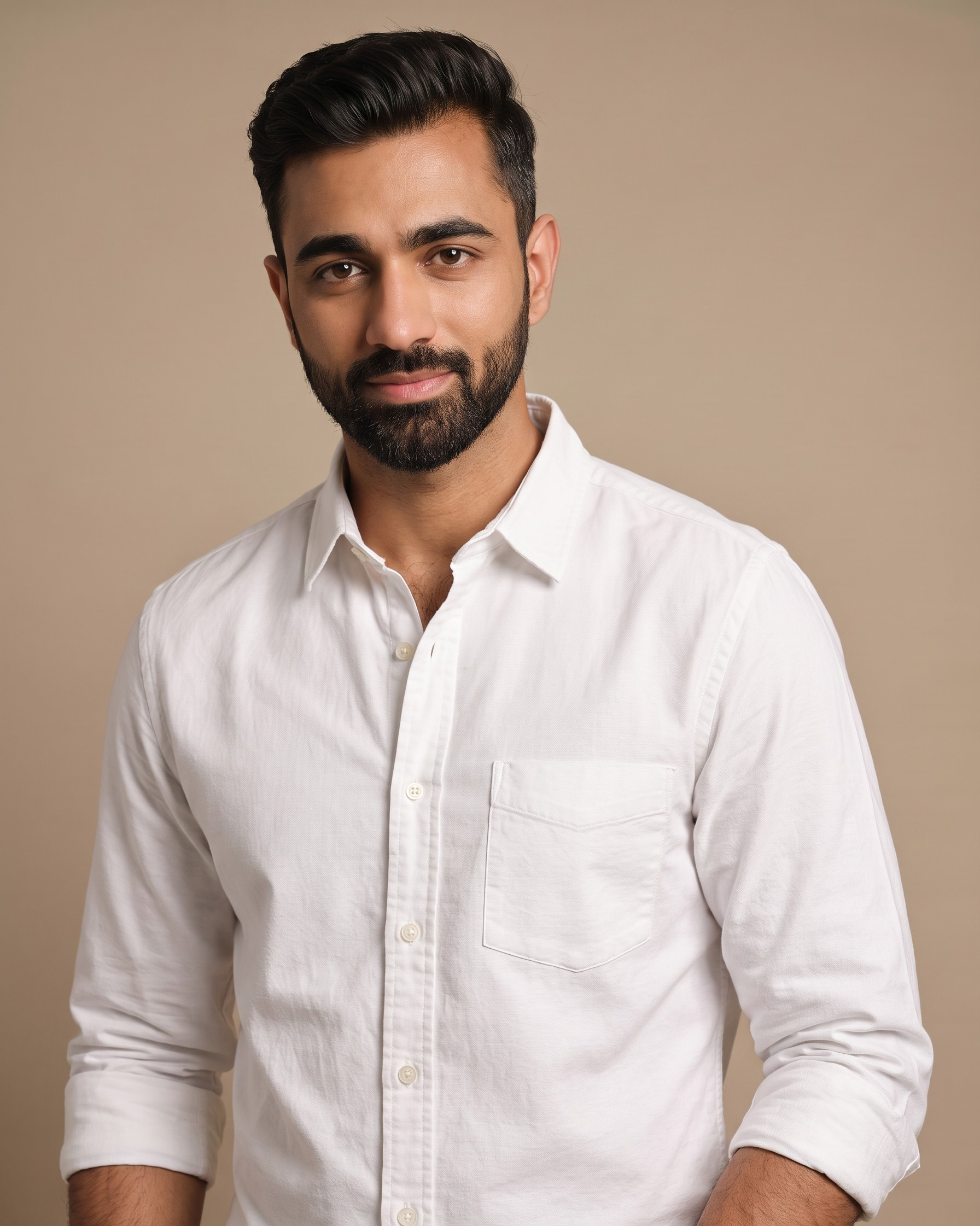 White Oxford Lycra Shirt