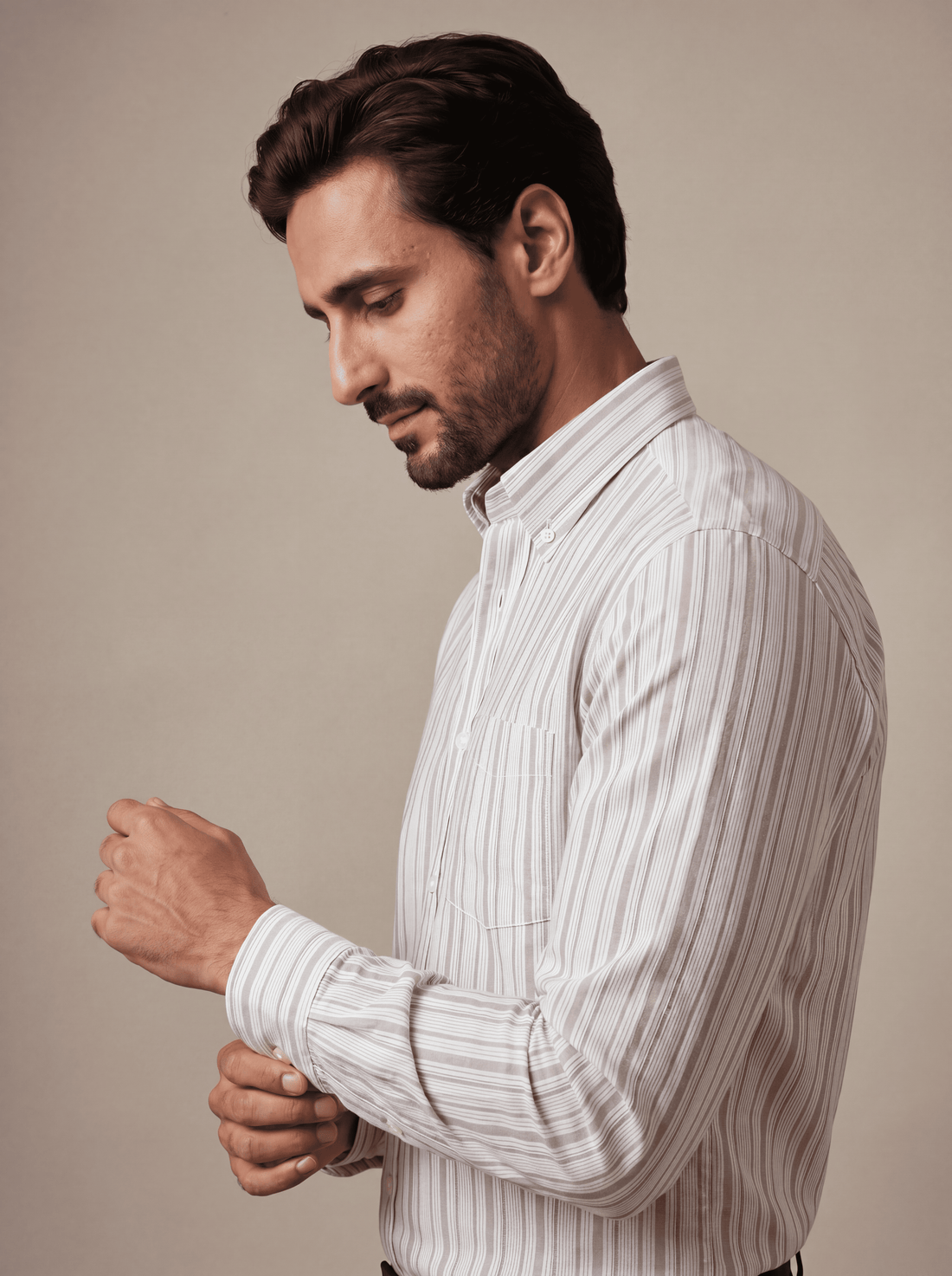 Rosemist Pink Oxford Stripe Cotton Shirt