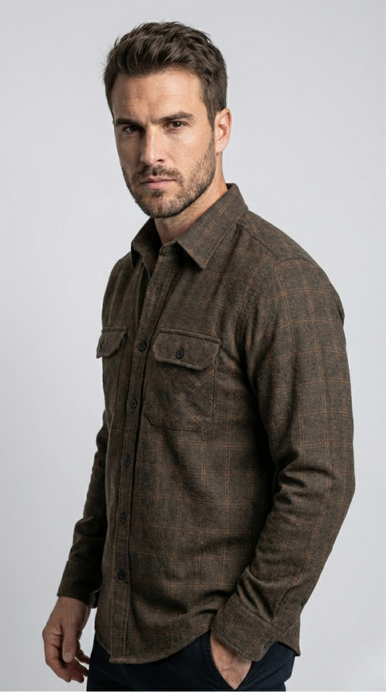 BLANFORD WALNUT CHECK SHIRT