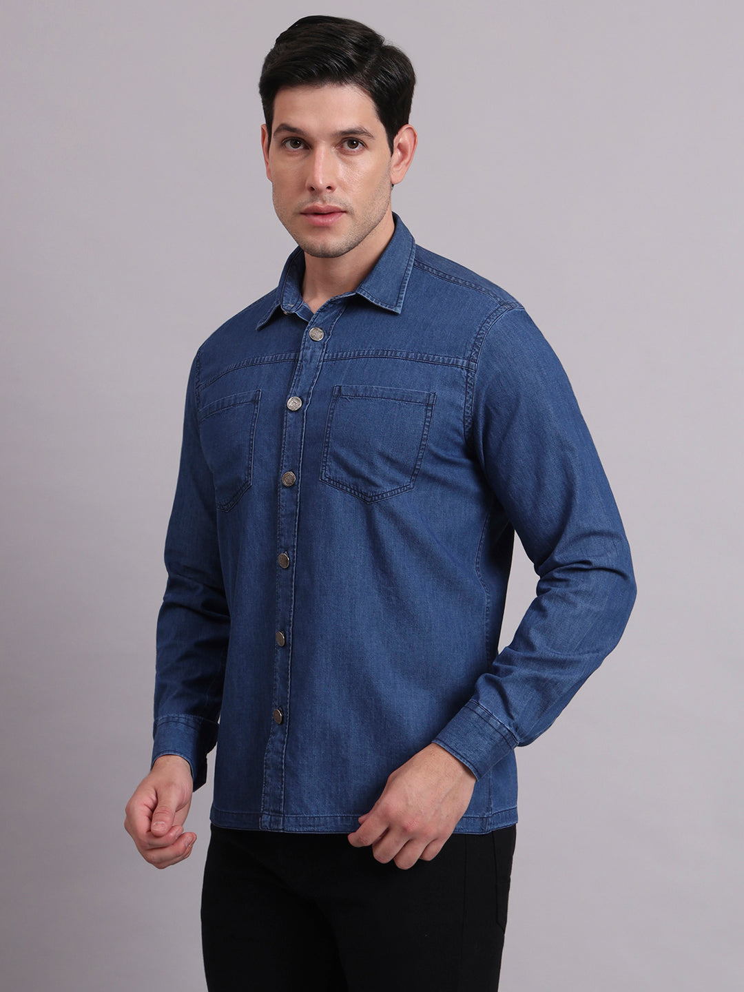 Blanford Charcoal Denim Shirt